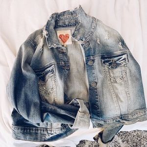 Cropped jean jacket